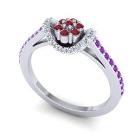Petite Floral Pave Pupsagiri Ring