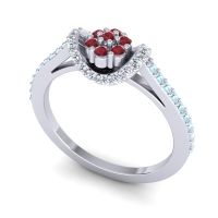 Petite Floral Pave Pupsagiri Ring