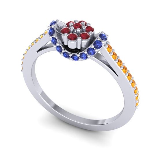 Petite Floral Pave Pupsagiri Ring