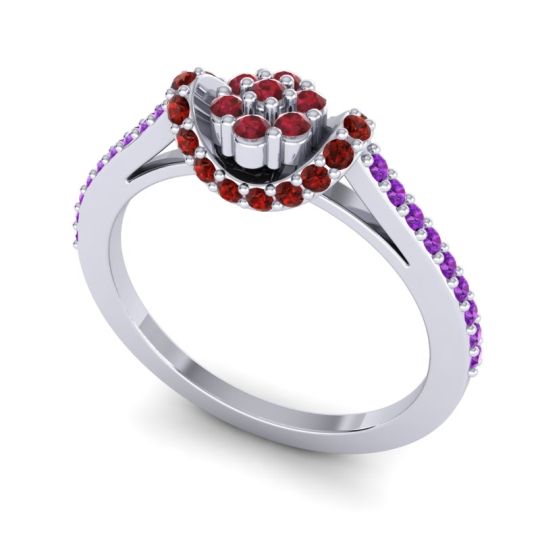 Petite Floral Pave Pupsagiri Ring