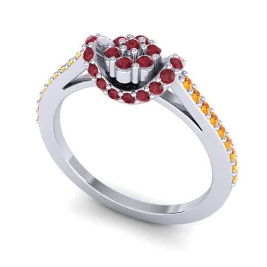 Petite Floral Pave Pupsagiri Ring