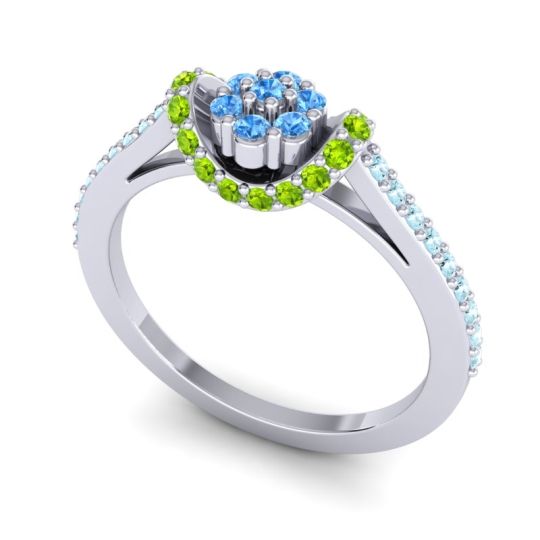 Petite Floral Pave Pupsagiri Ring