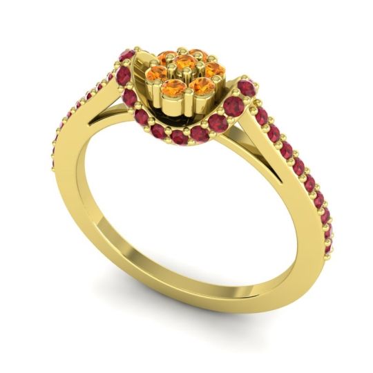 Petite Floral Pave Pupsagiri Ring