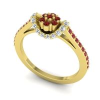 Petite Floral Pave Pupsagiri Ring