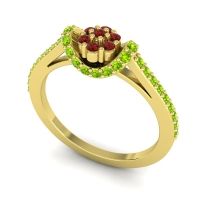 Petite Floral Pave Pupsagiri Ring