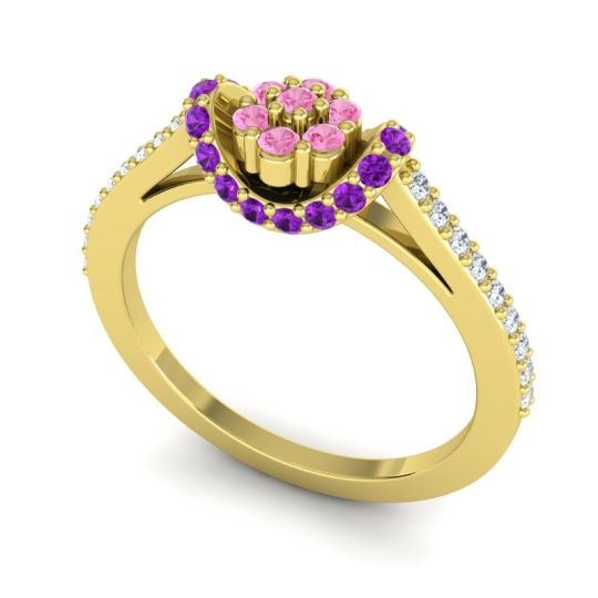 Petite Floral Pave Pupsagiri Ring