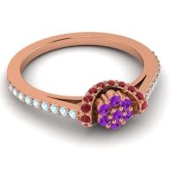 Petite Floral Pave Pupsagiri Ring