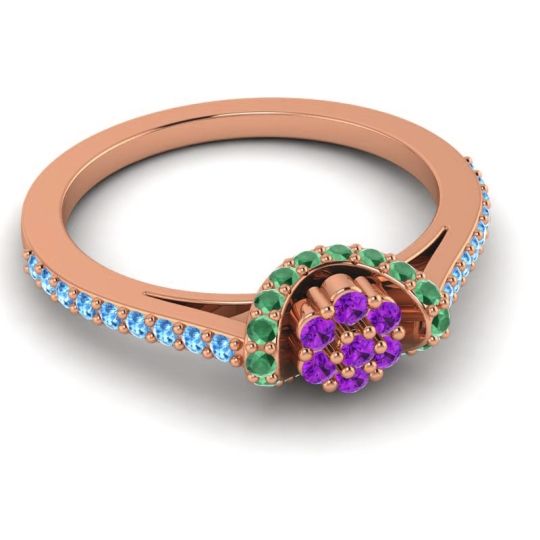 Petite Floral Pave Pupsagiri Ring