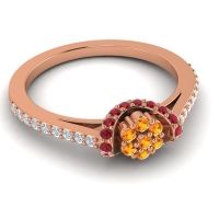 Petite Floral Pave Pupsagiri Ring