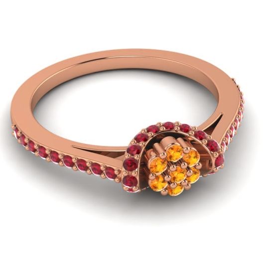 Petite Floral Pave Pupsagiri Ring