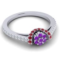 Petite Floral Pave Pupsagiri Ring