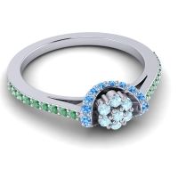 Petite Floral Pave Pupsagiri Ring