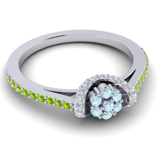 Petite Floral Pave Pupsagiri Ring