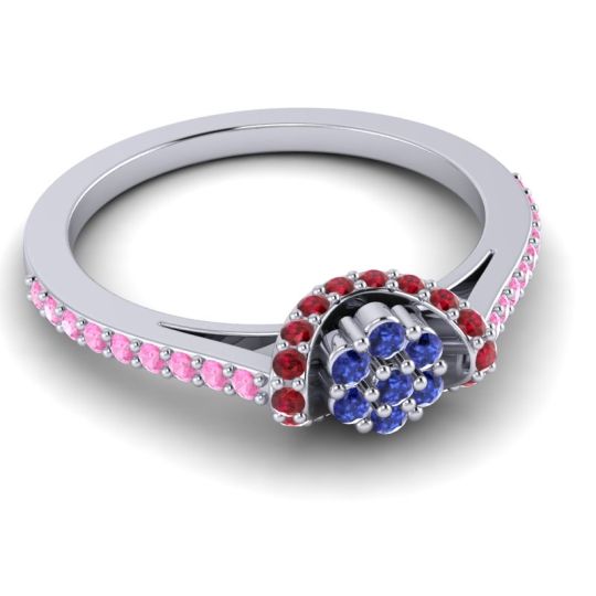 Petite Floral Pave Pupsagiri Ring