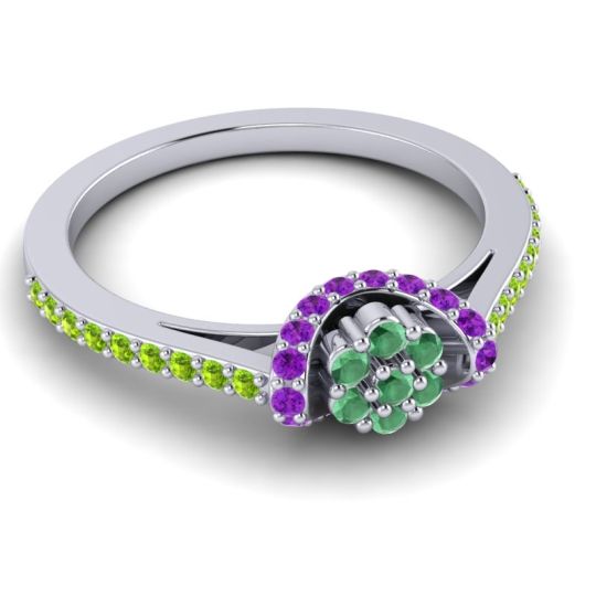 Petite Floral Pave Pupsagiri Ring