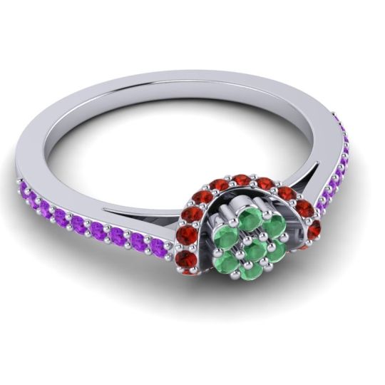 Petite Floral Pave Pupsagiri Ring