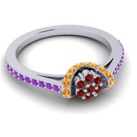 Petite Floral Pave Pupsagiri Ring