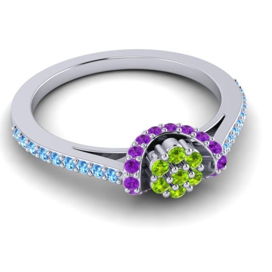 Petite Floral Pave Pupsagiri Ring