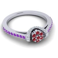 Petite Floral Pave Pupsagiri Ring