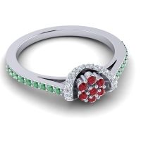 Petite Floral Pave Pupsagiri Ring