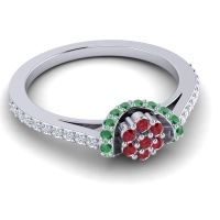 Petite Floral Pave Pupsagiri Ring