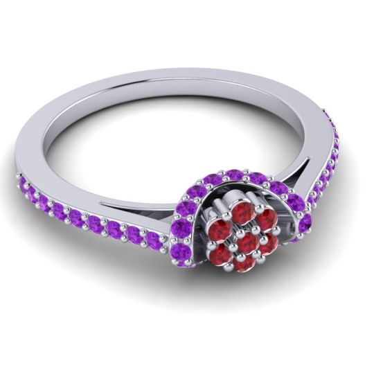 Petite Floral Pave Pupsagiri Ring