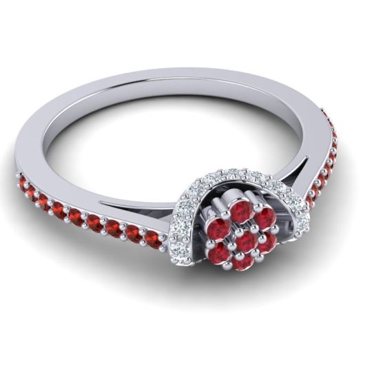 Petite Floral Pave Pupsagiri Ring