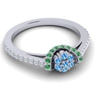 Petite Floral Pave Pupsagiri Ring
