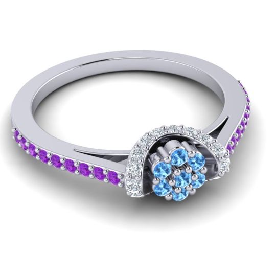 Petite Floral Pave Pupsagiri Ring