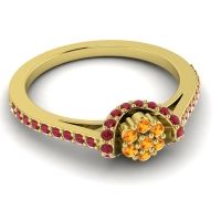 Petite Floral Pave Pupsagiri Ring