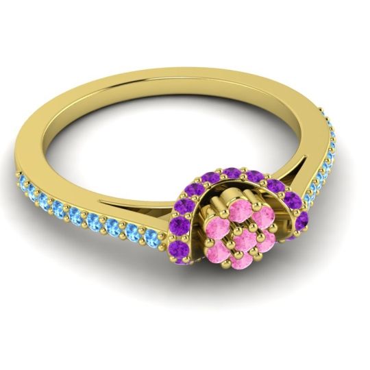 Petite Floral Pave Pupsagiri Ring