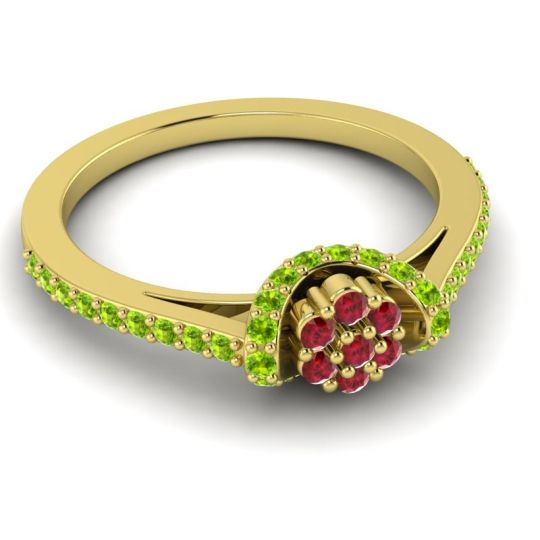 Petite Floral Pave Pupsagiri Ring