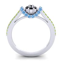 Petite Floral Pave Pupsagiri Ring