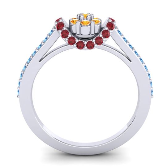 Petite Floral Pave Pupsagiri Ring