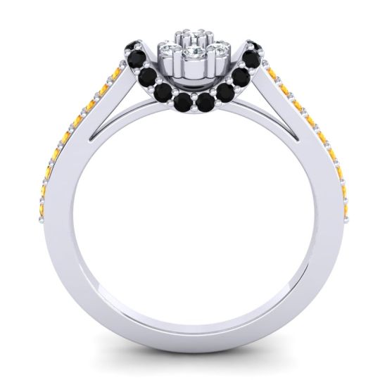 Petite Floral Pave Pupsagiri Ring