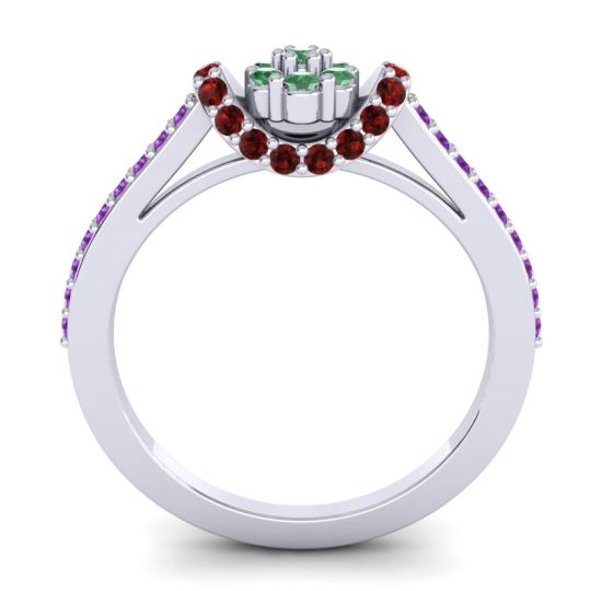 Petite Floral Pave Pupsagiri Ring