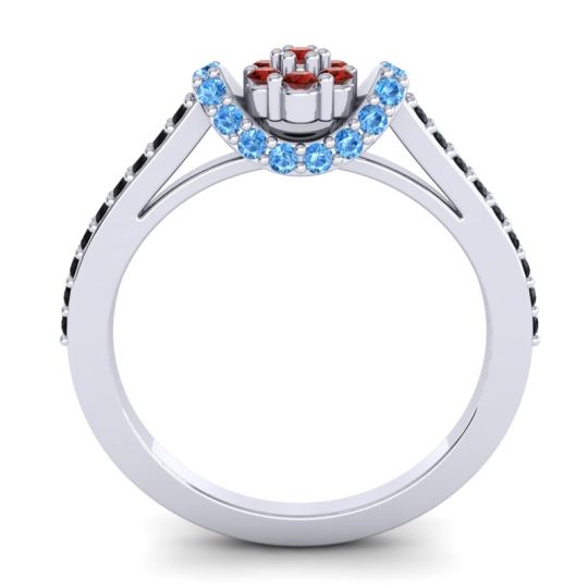 Petite Floral Pave Pupsagiri Ring