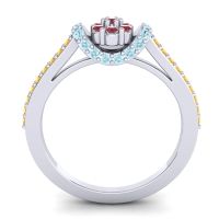 Petite Floral Pave Pupsagiri Ring