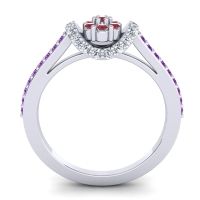 Petite Floral Pave Pupsagiri Ring