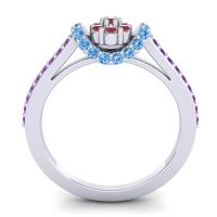 Petite Floral Pave Pupsagiri Ring