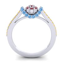 Petite Floral Pave Pupsagiri Ring