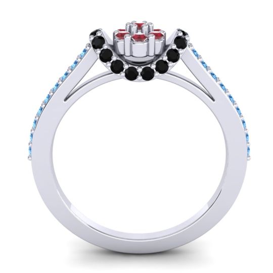 Petite Floral Pave Pupsagiri Ring