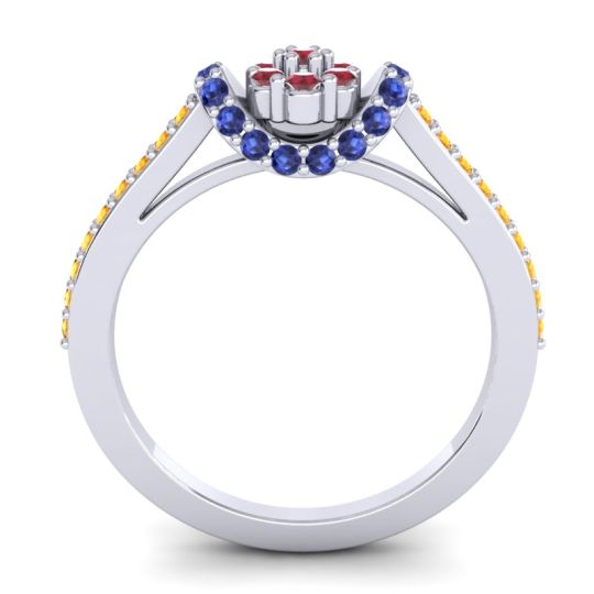 Petite Floral Pave Pupsagiri Ring