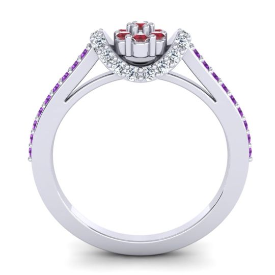 Petite Floral Pave Pupsagiri Ring