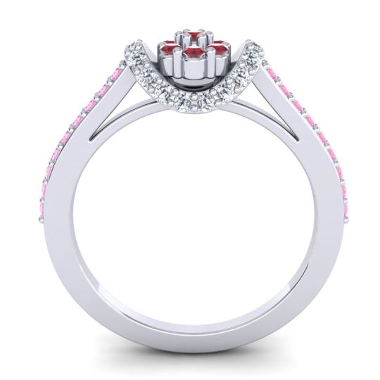 Petite Floral Pave Pupsagiri Ring