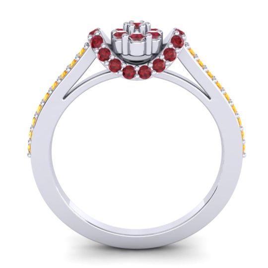 Petite Floral Pave Pupsagiri Ring