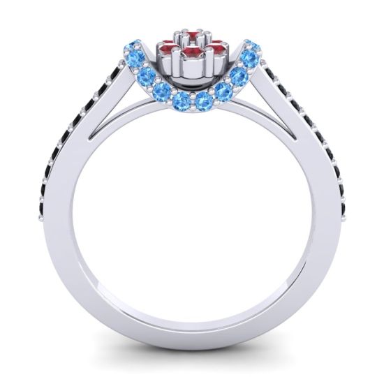 Petite Floral Pave Pupsagiri Ring