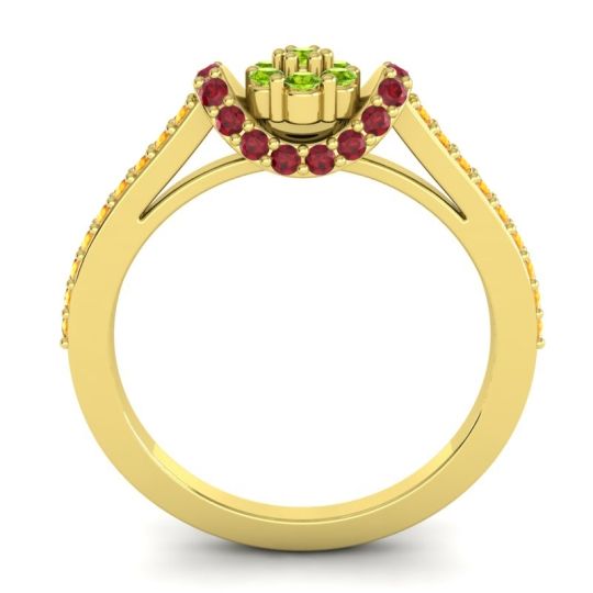 Petite Floral Pave Pupsagiri Ring