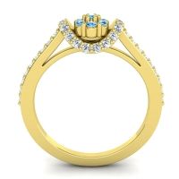 Petite Floral Pave Pupsagiri Ring