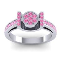 Pink Tourmaline Fashion Ring In Palladium – Inodaya Statement Ring
